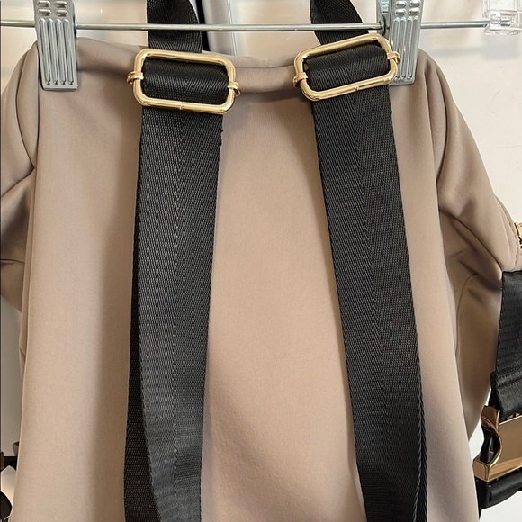 ALDO Taupe Gold Hardware Satiny Backpack - Picture 8 of 13